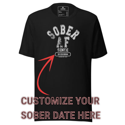 Sober T Shirt | Women's Sober AF Collegiate
