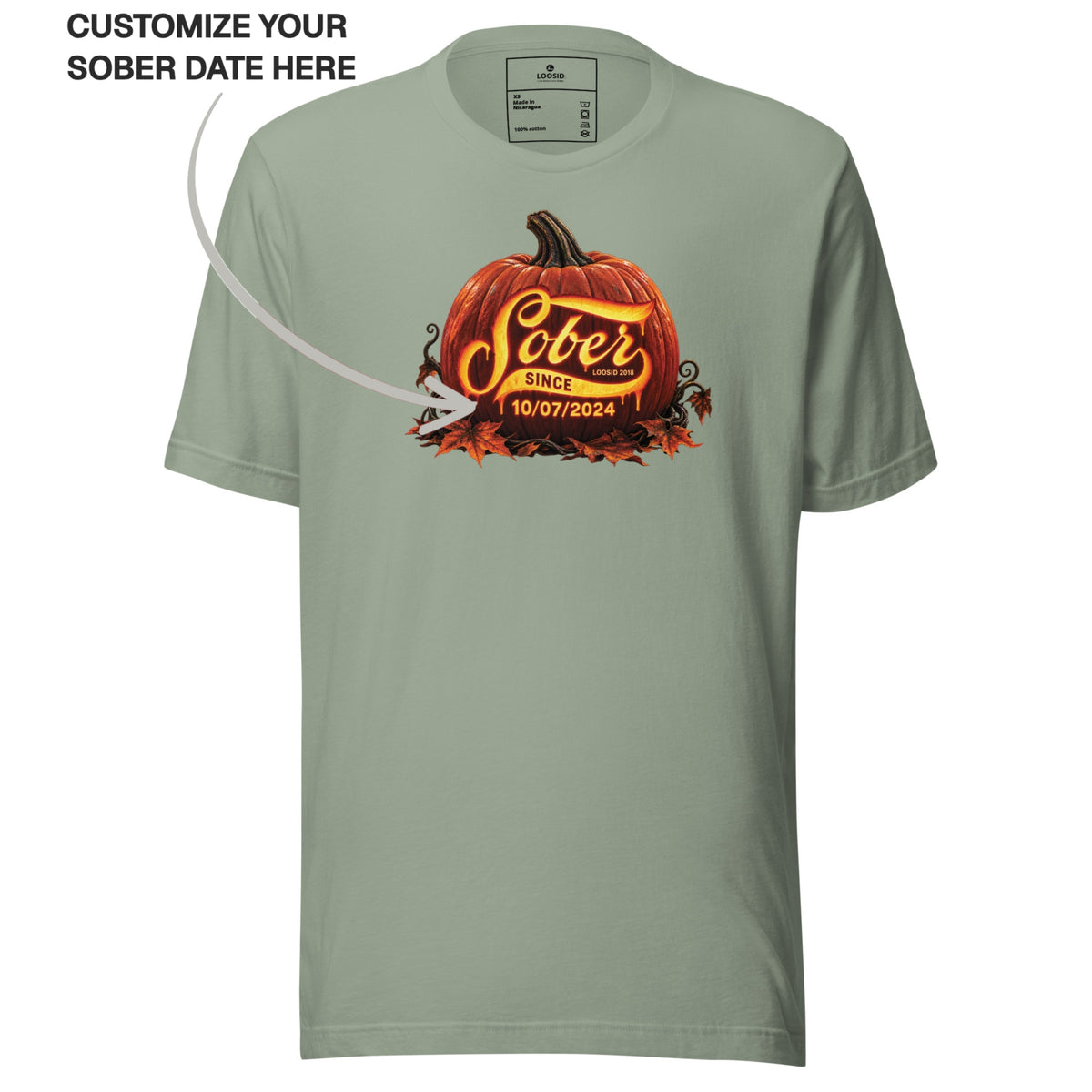 Sober T Shirt | Women's Sober Since Pumpkin