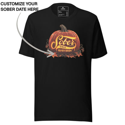 Sober T Shirt | Men's Sober Since Pumpkin