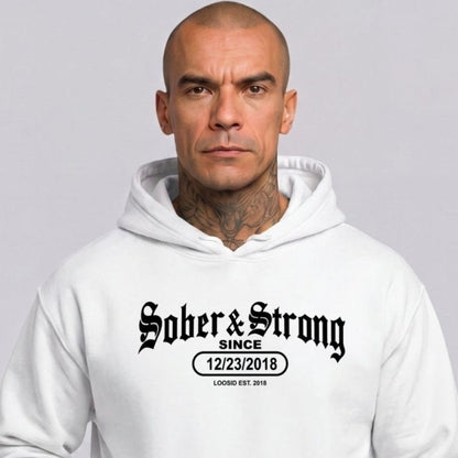 Recovery Hoodie | Men's Old School Sober & Strong