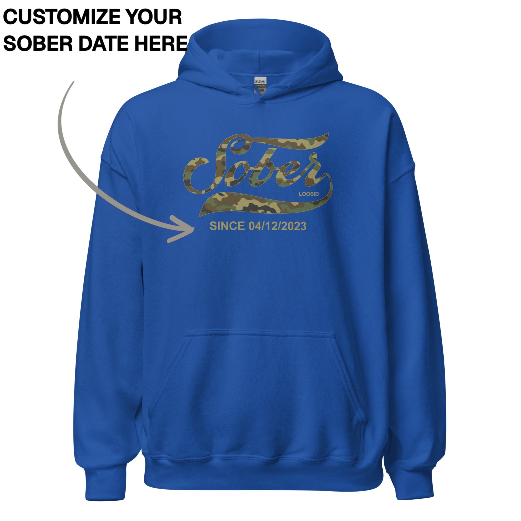 Recovery Hoodie | Men's Sober Since Camo