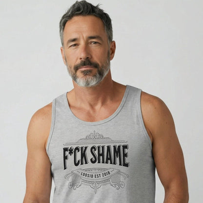 F*ck Shame Sober Tank Top close-up view (view 2)
