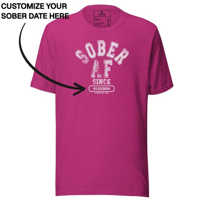 Sober T Shirt | Women's Sober AF Collegiate