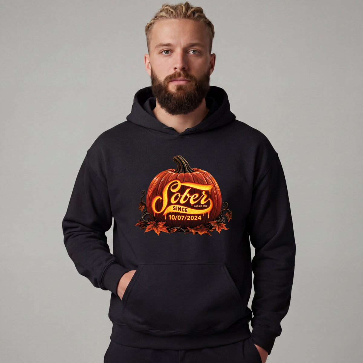 Recovery Hoodie | Men's Sober Since Pumpkin