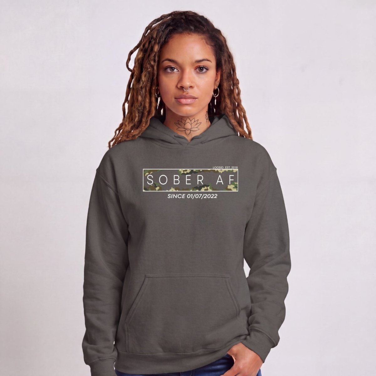 Recovery Hoodie | Unisex Sober AF Camo
