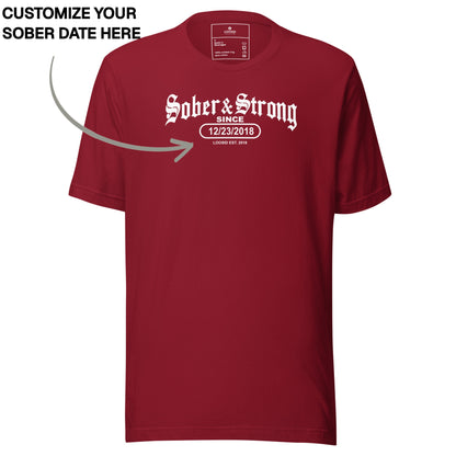 Sober T Shirt | Men's Old School Sober & Strong