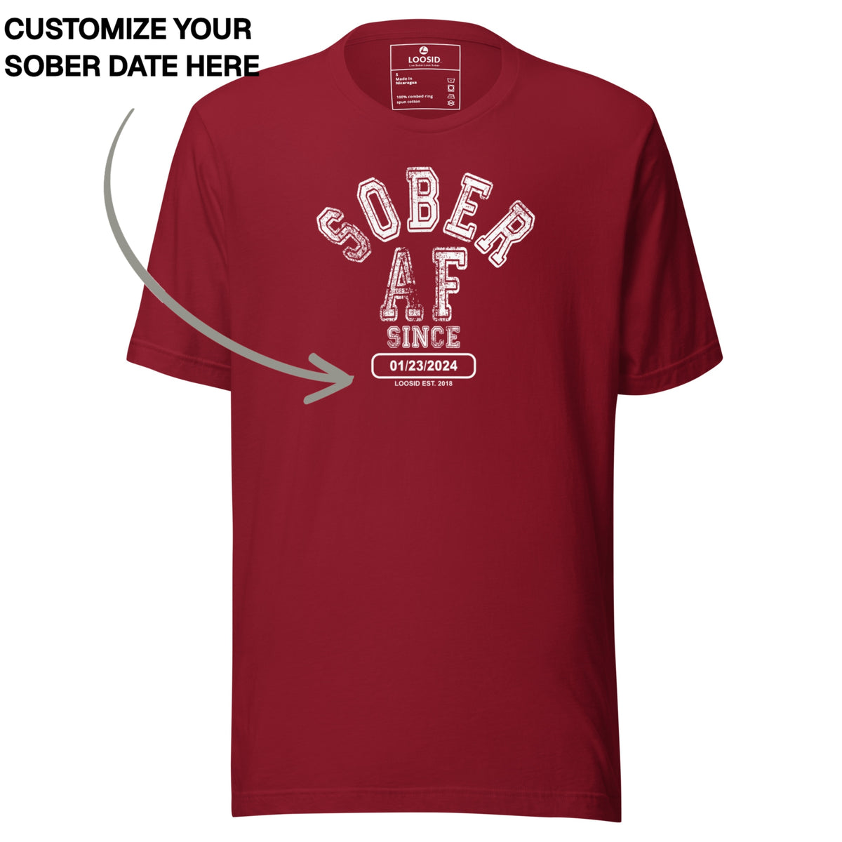 Sober T Shirt | Men's Sober AF Collegiate