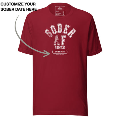 Sober T Shirt | Men's Sober AF Collegiate
