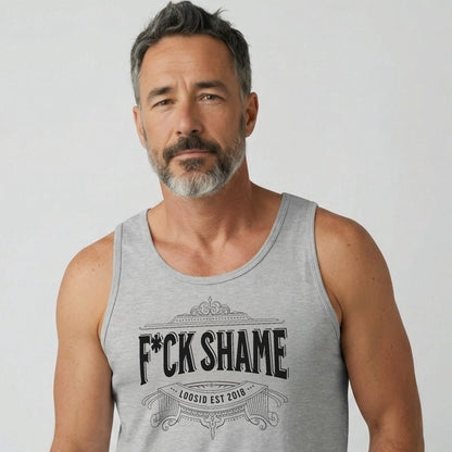 Loosid F*ck Shame Sober Tank Top featuring the design