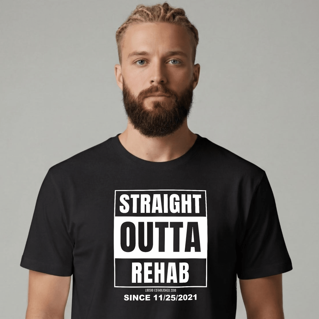 Sober T Shirt | Men's Straight Outta Rehab Tee