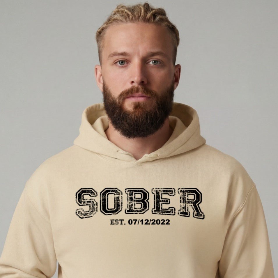 Recovery Hoodie | Men's Sober Est. Collegiate