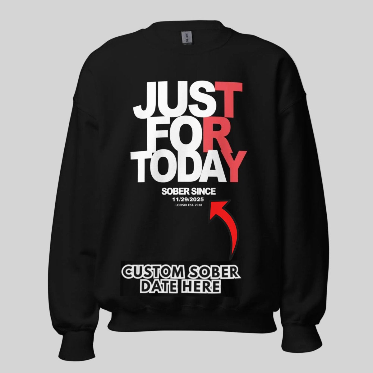 Sobriety Recovery Hoodie back view (view 7)