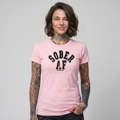 Sober T Shirt | Women's Sober AF Collegiate