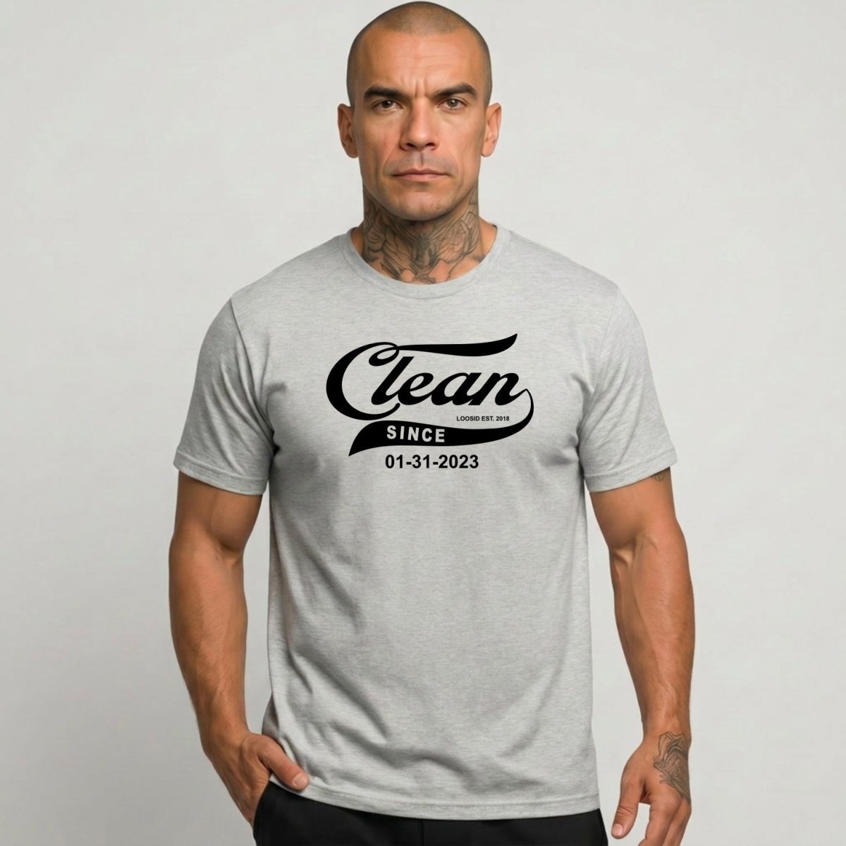 Clean Since Tee with Personalized Sobriety Date | Sober T Shirt