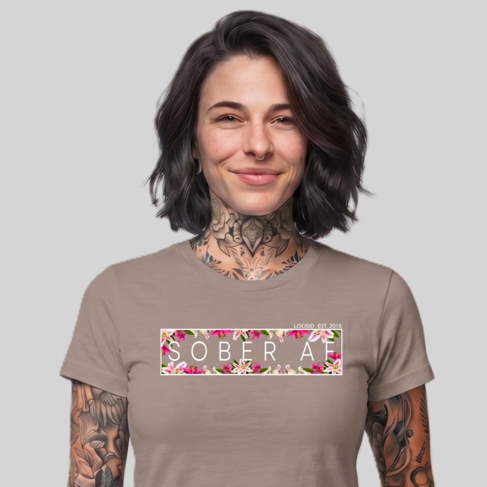 Sober T Shirt | Women's Sober AF Lily