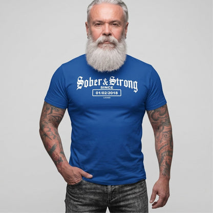 Old School Sober & Strong Sober T Shirt fit detail (view 29)