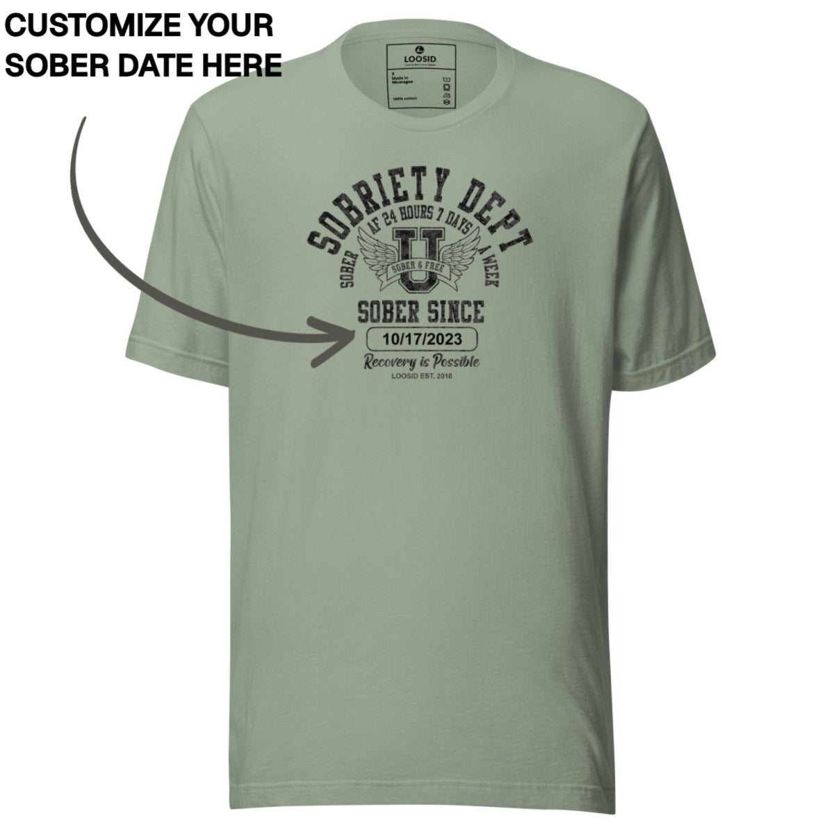 Sober T Shirt | Women's Sobriety Dept 24/7