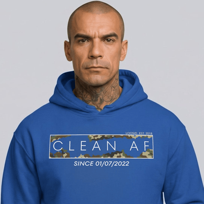 Clean AF Camo Recovery Hoodie graphic detail (view 24)