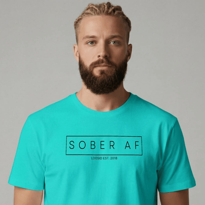 Sober T Shirt | Sober AF Men's Tee for Strength and Recovery