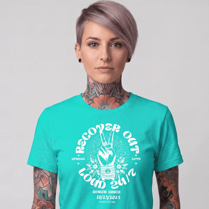 Recover Out Loud Women's Personalized Sober T Shirt