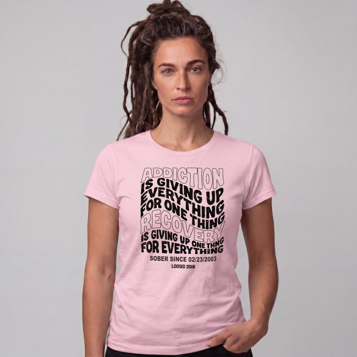 Sober T Shirt | Women's Addiction is Giving up Tee