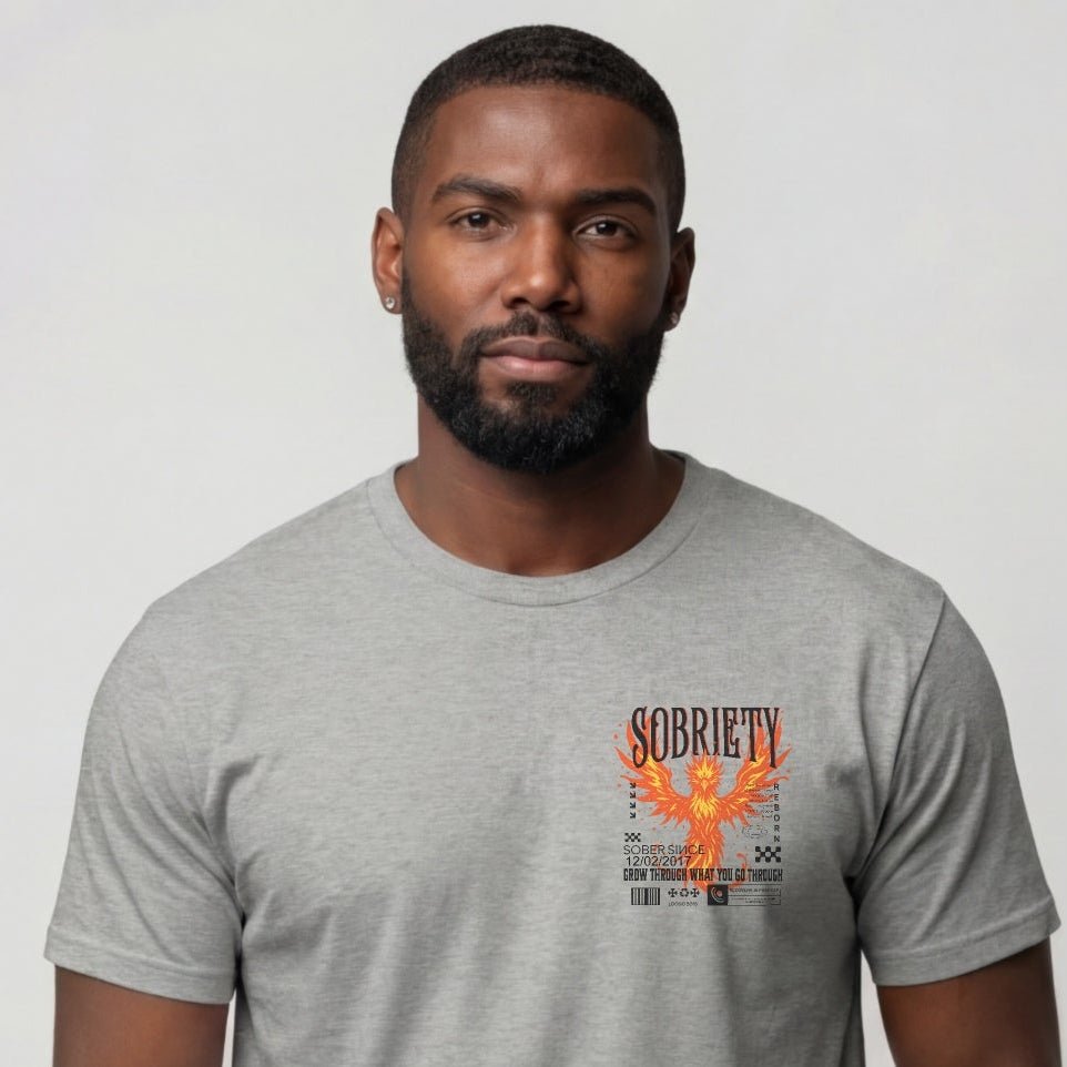 Sober T Shirt | Men's Phoenix Sobriety Reborn Limited-Edition