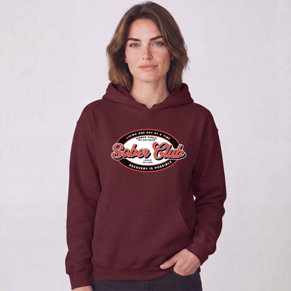 Recovery Hoodie | Women's Sober Club Badge