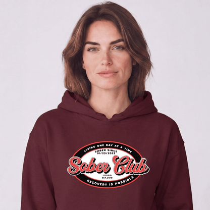 Recovery Hoodie | Women's Sober Club Badge