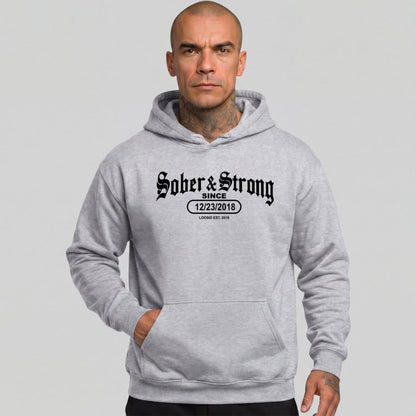 Recovery Hoodie | Men's Old School Sober & Strong