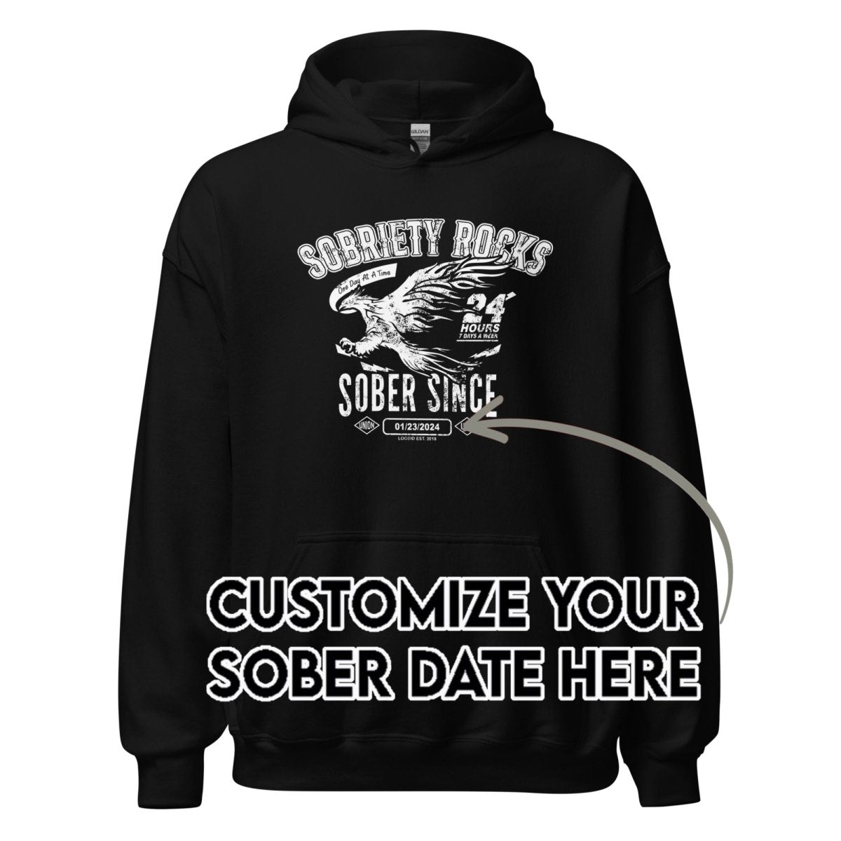 Recovery Hoodie | Men's Sobriety Rocks