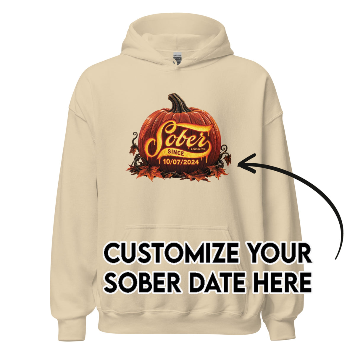 Recovery Hoodie | Women's Sober Since Pumpkin