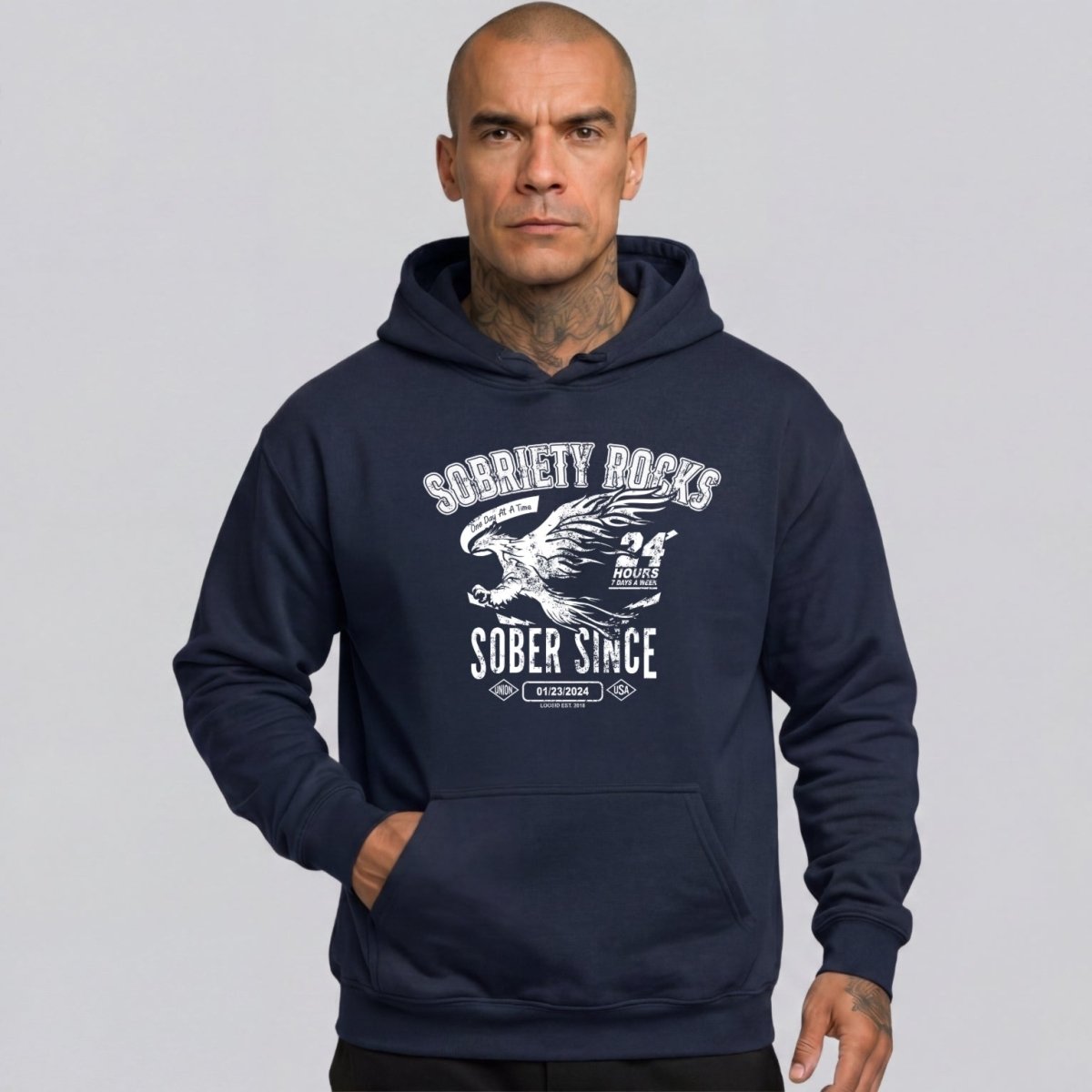 Recovery Hoodie | Men's Sobriety Rocks