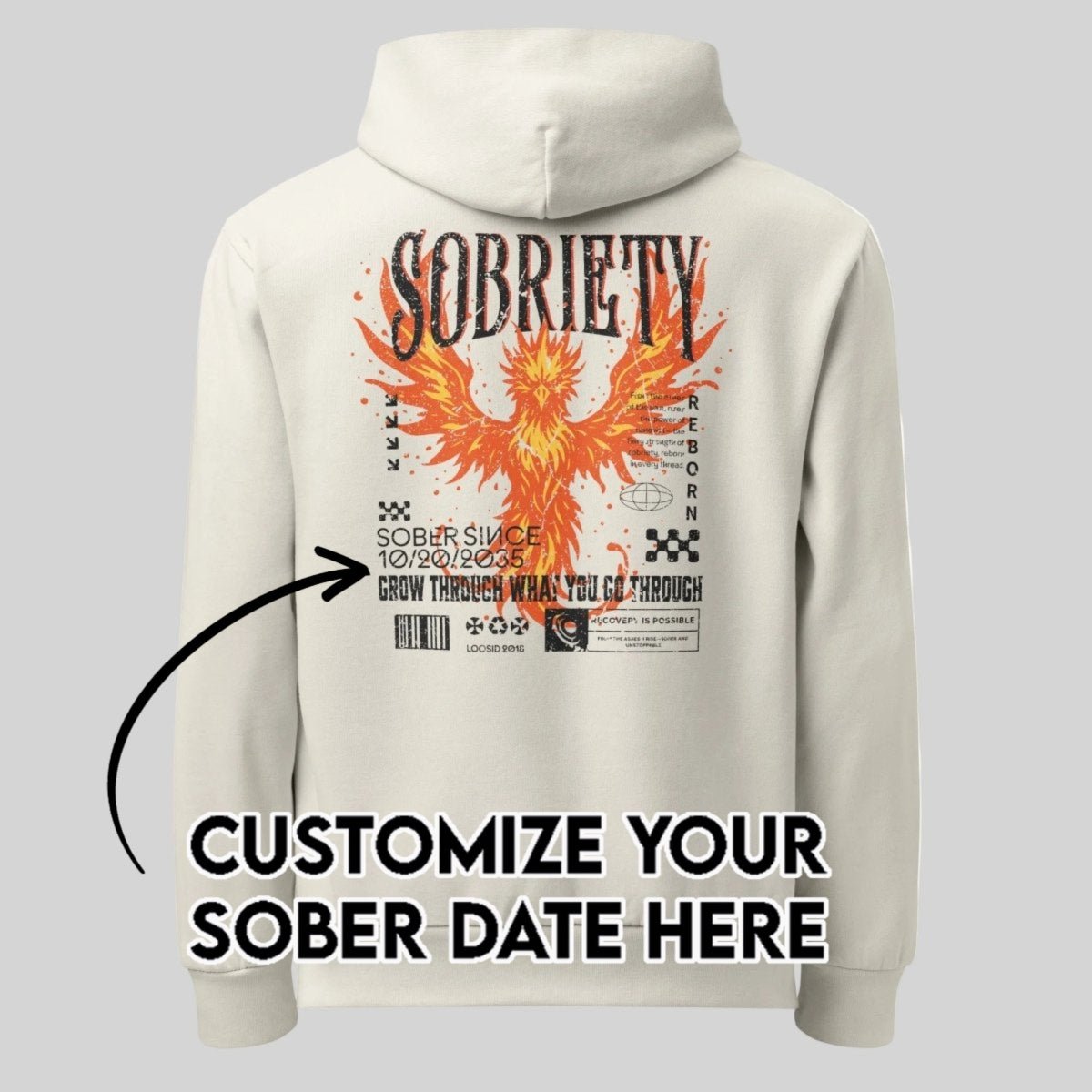 Recovery Hoodie | Women's Phoenix Reborn Front & Back Print