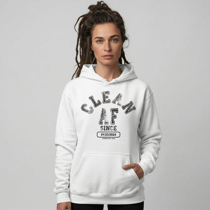 Clean AF Since Recovery Hoodie packaging detail (view 28)