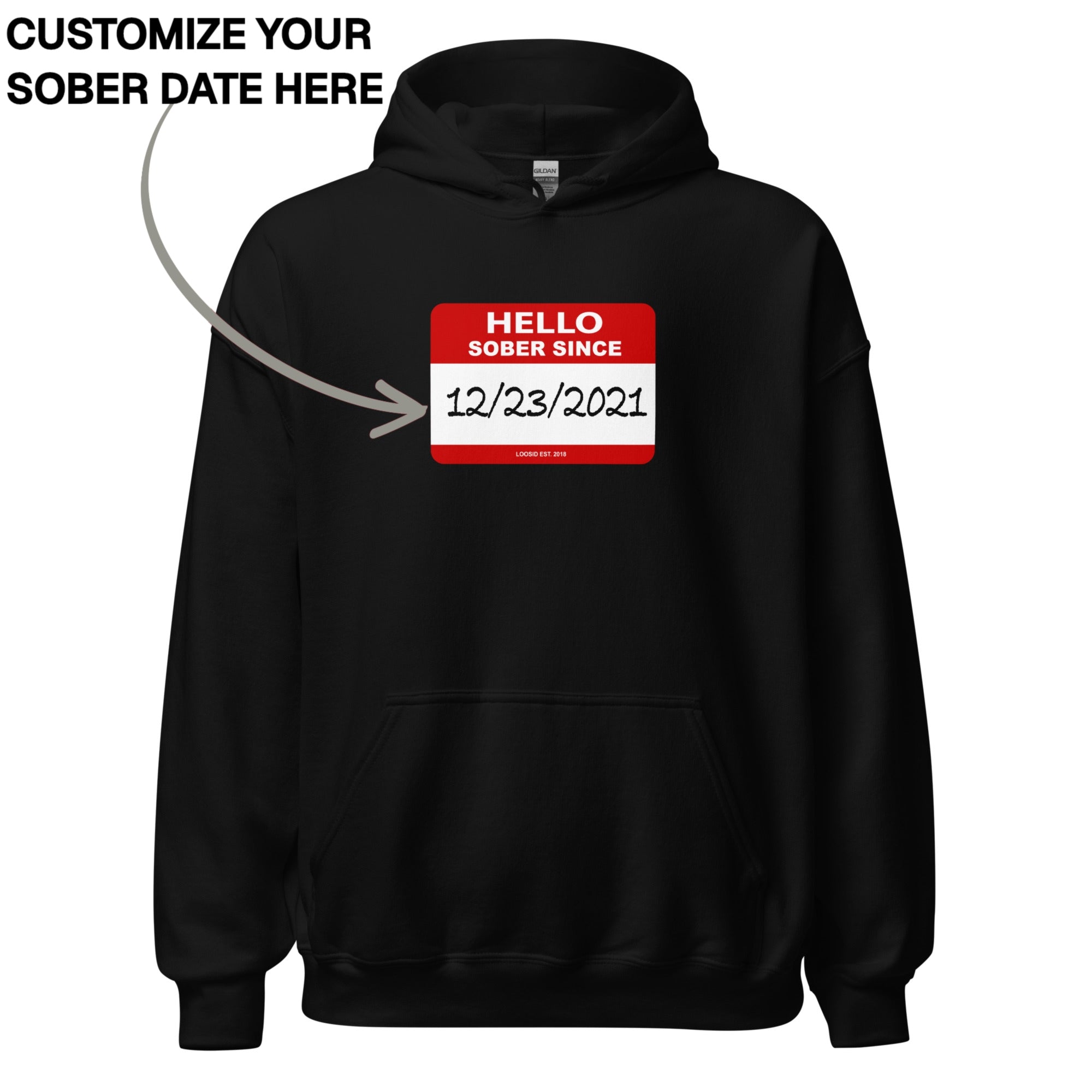 Recover Hoodie | Men's Hello Sober Since