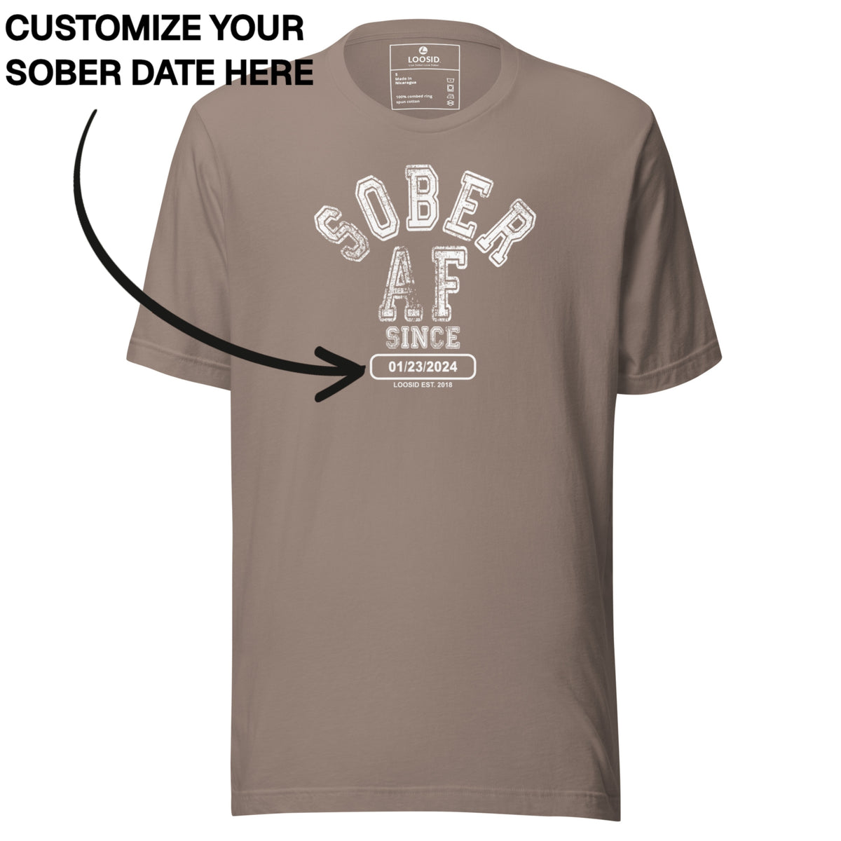 Sober T Shirt | Women's Sober AF Collegiate