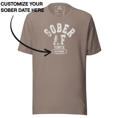 Sober T Shirt | Women's Sober AF Collegiate