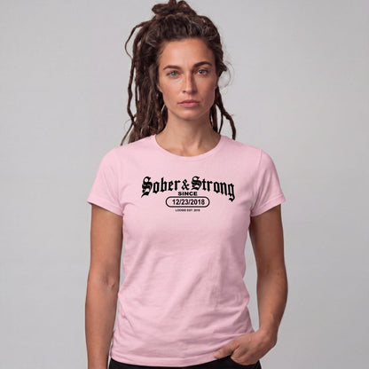 Sober T Shirt | Women's Old School Sober & Strong Tee
