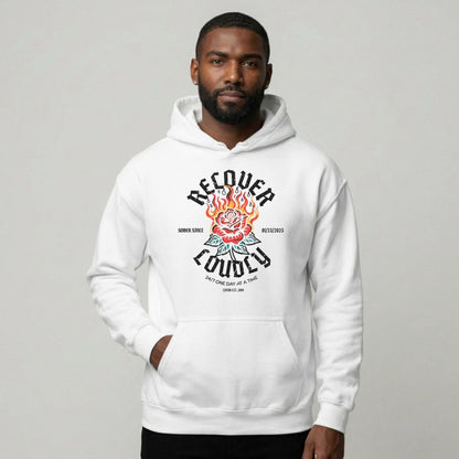 Recovery Hoodie | Recover Loudly Custom Sobriety Date Unisex Hoodie
