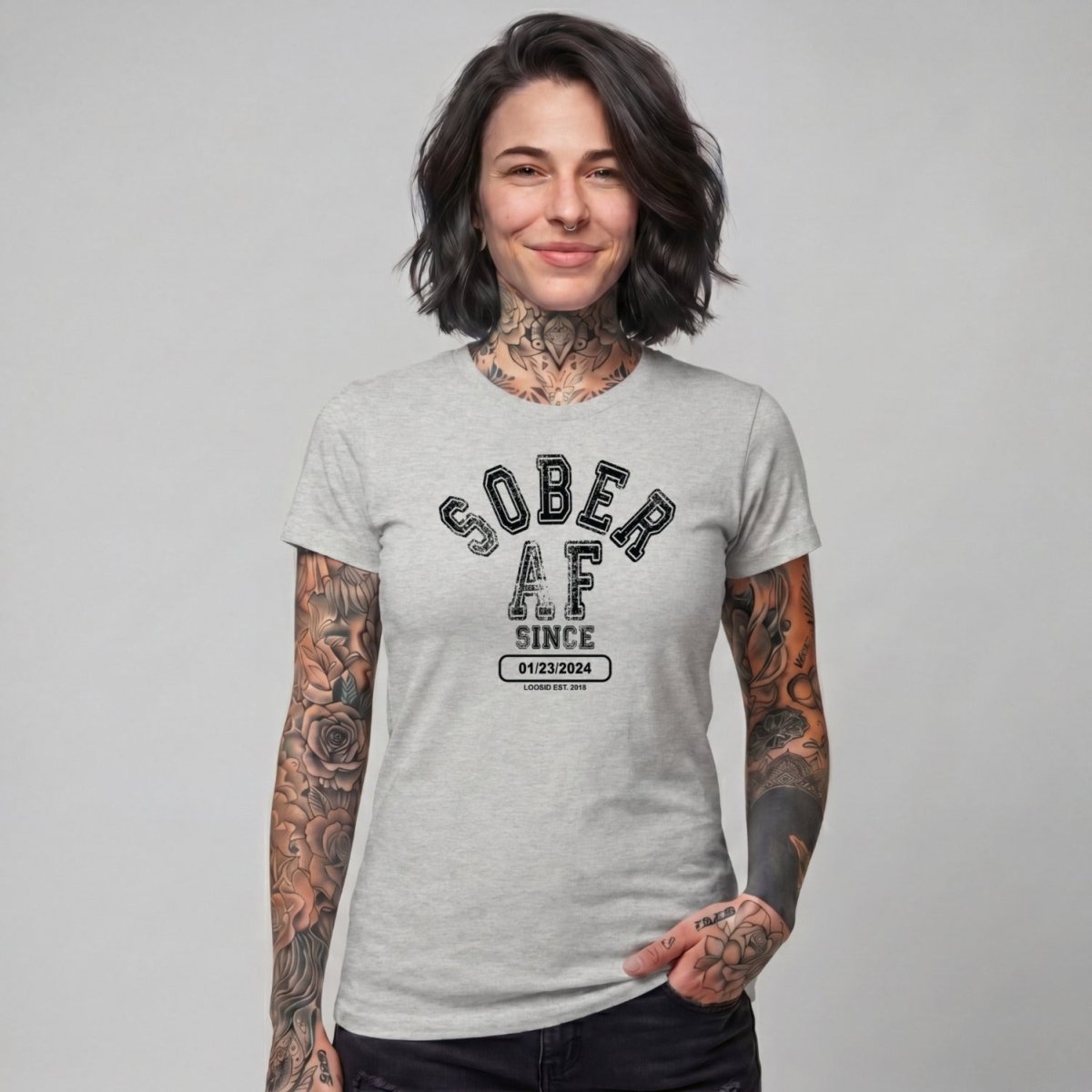 Sober T Shirt | Women's Sober AF Collegiate