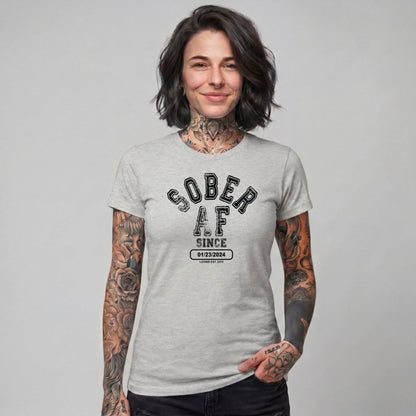 Sober T Shirt | Women's Sober AF Collegiate