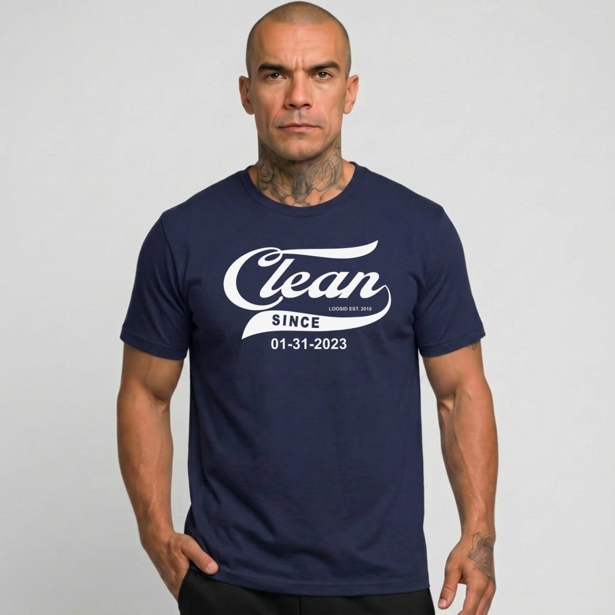 Clean Since Tee with Personalized Sobriety Date | Sober T Shirt