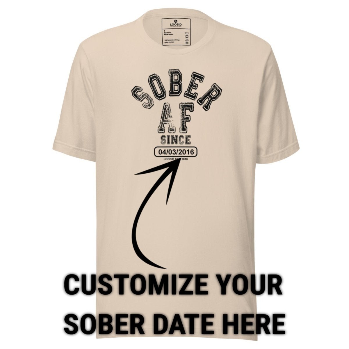 Sober T Shirt | Women's Sober AF Collegiate