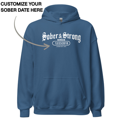 Recovery Hoodie | Men's Old School Sober & Strong