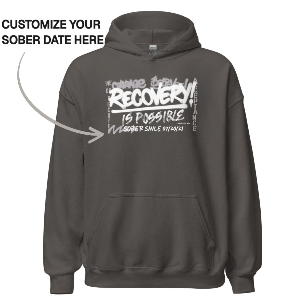 Recovery Hoodie | Women's Personalized Recovery Is Possible Hoodie
