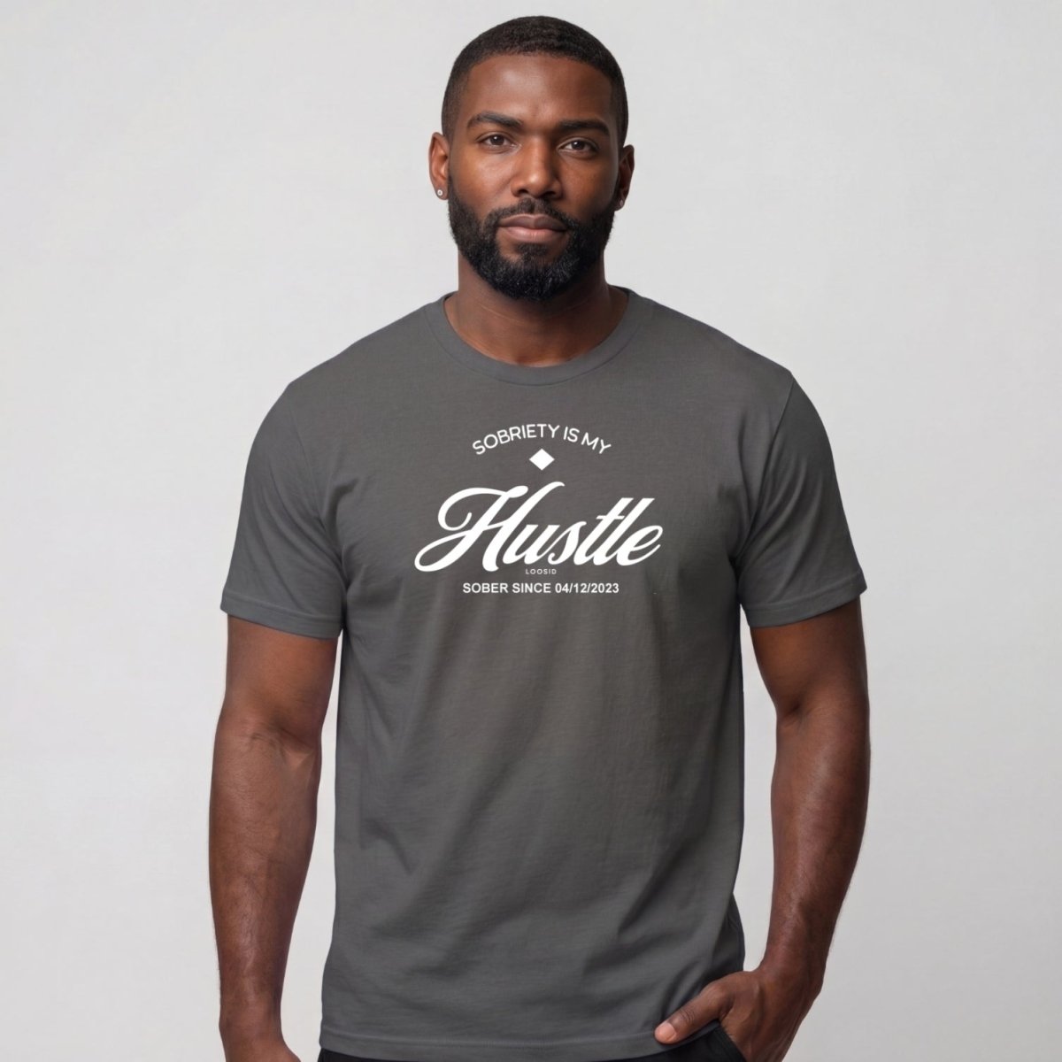 Sober T Shirt | Men's Sobriety is My Hustle Tee