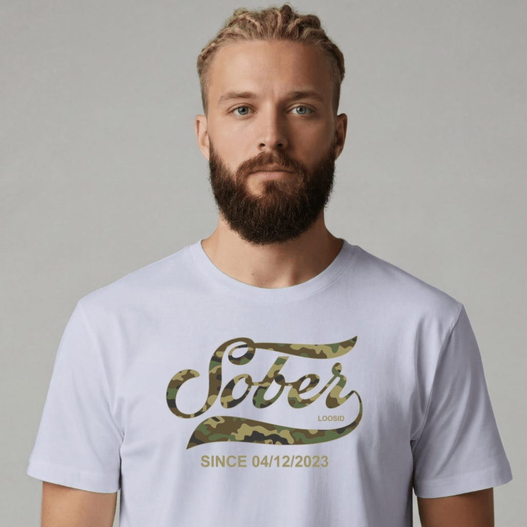 Sober T Shirt | Men's Sober Since Camo