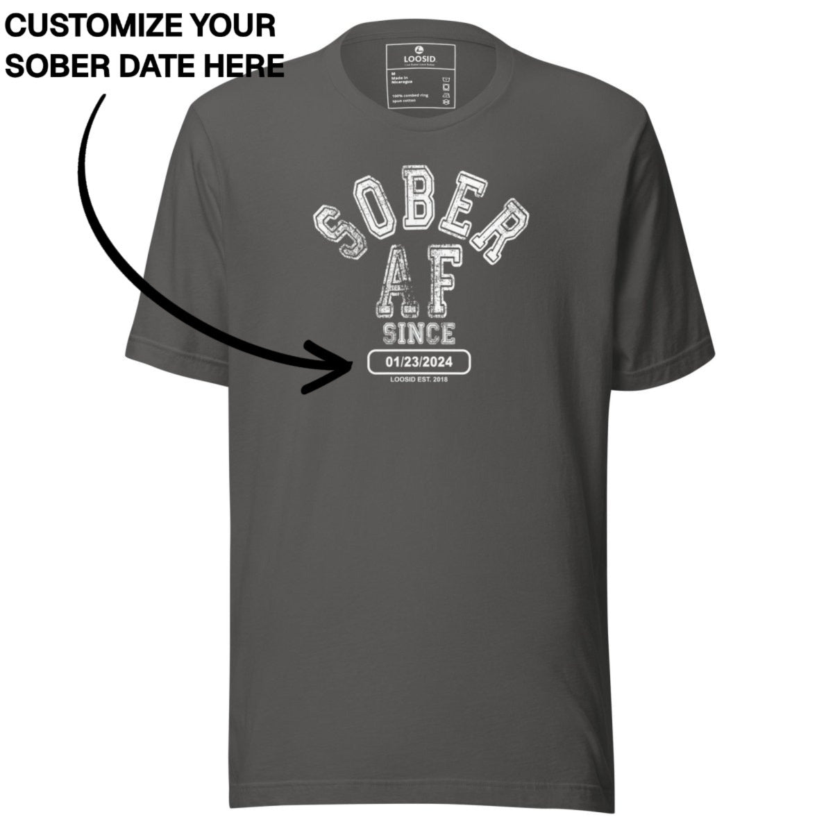Sober T Shirt | Men's Sober AF Collegiate