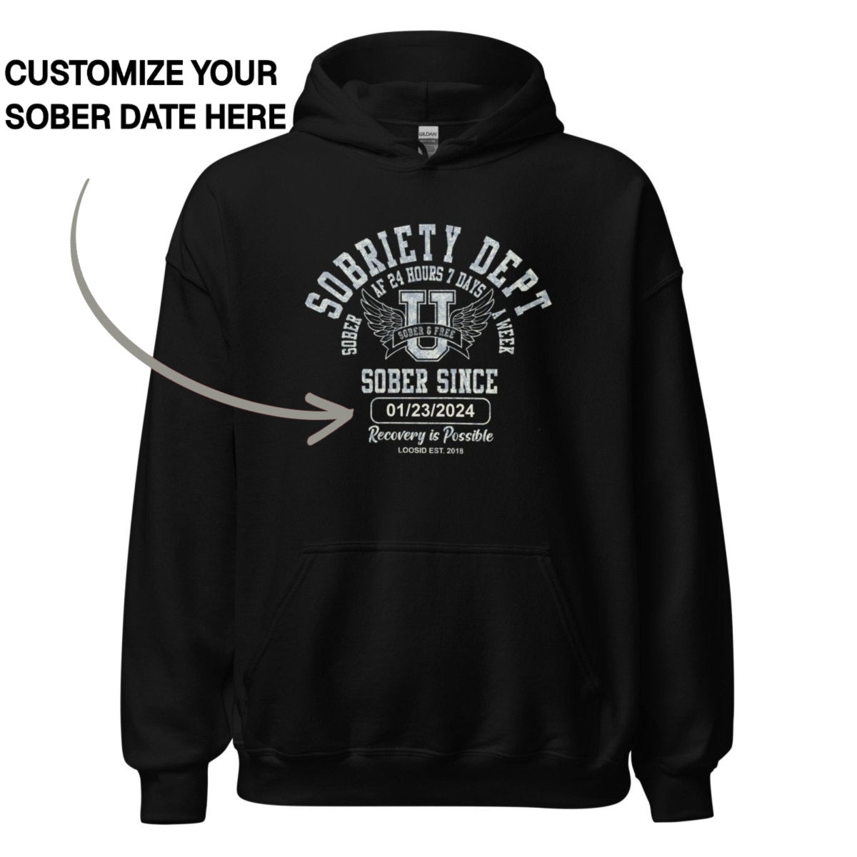 Recovery Hoodie | Unisex Sobriety Dept