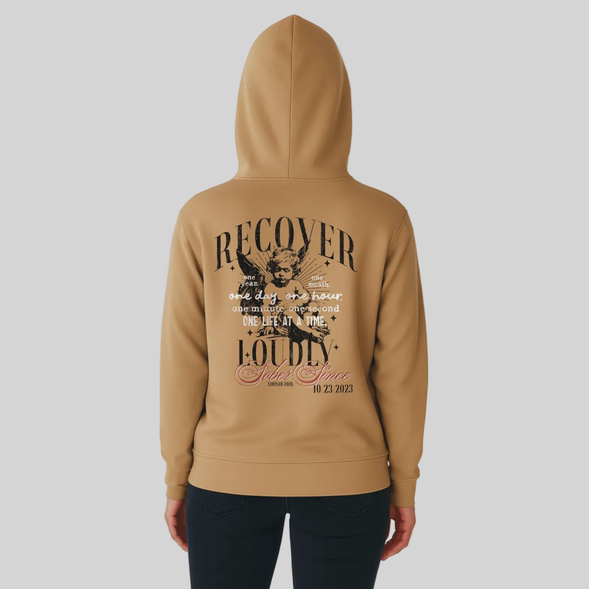 Recover  Loudly  Tan  Recovery  Hoodie  Limited   Edition hoodie